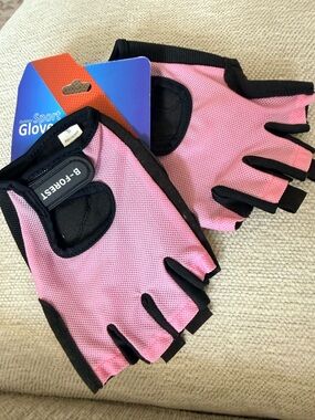 Pink Half-Finger Sport Gloves for Women NEW size XL cycling gloves outdoor sport